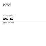 Instruction Manual For Denon AVR 1907 AV Receiver Owners Instruction Manual Reprint