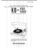 Instruction Manual For Kenwood KD 4100