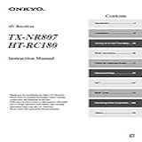 Instruction Manual For Onkyo