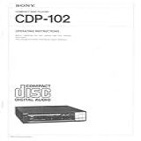 Instruction Manual For Sony CDP 102 CD Player Owners Instruction Manual Reprint