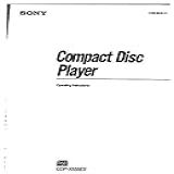 Instruction Manual For Sony CDP X555ES CD Player Owners Instruction Manual Reprint