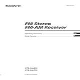 Instruction Manual For Sony STR 6800SD Amplifier Receiver Owners Instruction Manual