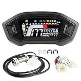 Instrumento De Motocicleta XTevu Medidor De Odômetro LCD à Prova D água Para Motos De 1 2 4 Cilindros Com Display Digital Painel De Velocímetro De Motocicleta