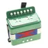 Instrumento Infantil Sanfona Infan Acordeon 3 Baixo 7 Teclas Cor Verde