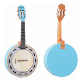 Instrumento Samba Banjo Rozini Studio Elétrico Azul Rj11elaz