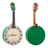 Instrumento Samba Banjo Rozini Studio Elétrico Verde Rj11