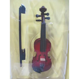 Instrumento Violino Miniatura Madeira 9cm Coleção