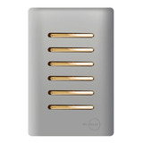 Int 6 Teclas Simples 4x2 Novara Aço Com Gold Luxo Dicompel