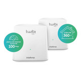 Intelbras Twibi Kit Com 2 Roteadores Mesh Ac 1200 Twibi Giga  360m  Cor Branco