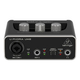 Interface Áudio U phoria Um2 Behringer 2 Canais 16 Bits 48