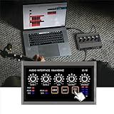 Interface De Audio Placa De Som Profissional De Canal Duplo Com USB 2 0 De Alta Velocidade Função De Monitor Para Estúdio Gravação Musical Gravação Vocal Jogos Alto Falantes De Computador Acessórios