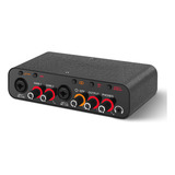Interface De Áudio Usb 32bit 384khz Placa Som Com Dsp Effect Cor Preto 5v