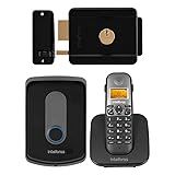 Interfone Porteiro Sem Fio Com Ramal Externo TIS 5010 Intelbras Fechadura Elétrica De Sobrepor Cilindro Fixo FX 500 Intelbras