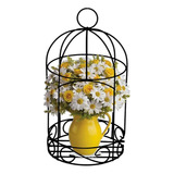 Interlumi Gaiola Decorativa Aramado Jardim Arranjos Flores Tamanho G Cor Preto