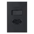 Interruptor 1 Tecla Simples + Tomada 10a Preto Fosco Pluzie