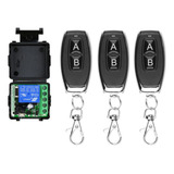 Interruptor 3 Controle Remoto Sem Fio 12v 1 Canal