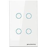 Interruptor 4x2 Smart Wifi Inteligente Nova Digital 4 Botões Lite