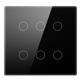 Interruptor 4x4 Vidro Touch Inteligente Wifi 6 Botões Tuya