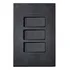 Interruptor Apagador 3 Teclas Simples Modular Preto Fosco 3s