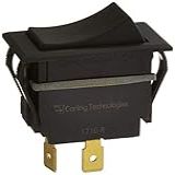 Interruptor Basculante Sem Dor 80400 Momentário Ligado Não Iluminado Preto