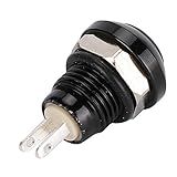 Interruptor De Botão Momentâneo De 8 Mm- Botão De Pressão Momentâneo- Mini Interruptor De Botão Preto à Prova D-água Para Carro- Trailer- Caminhão- Barco- 1A 24V -preto-