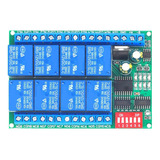 Interruptor De Controle Remoto Serial De Relé Rs485 De 8 Can