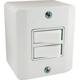 Interruptor Duplo Sistema X C Caixa Sobrepor Externo Radial