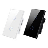 Interruptor Inteligente 4x2 Wifi 2 Botões Touch Tuya Alexa