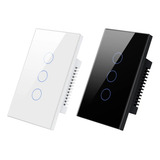 Interruptor Inteligente 4x2 Wifi 3 Botões Touch Tuya Alexa