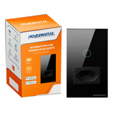 Interruptor Inteligente Com Tomada Zigbee 1 Botão Touch Novadigital Tuya Alexa Google Smart Life 110v 220v Bivolt Preto Hub Zigbee Necessário