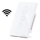 Interruptor Inteligente Tomada Wifi Smart Touch 3 Botões Haiz Alexa E Google Home Ws3 Cor Branco