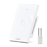 Interruptor Inteligente WiFi- Interruptor Smart Sem Fio Doméstico Multifuncional- Controle Remoto De Eletrodomésticos Por Celulares- Controle Por Voz- Branco- 1 Botao- Sem Neutro
