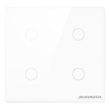 Interruptor Inteligente Wifi 4 Botões Touch 4x4 Novadigital Alexa Tuya Smart Life Bivolt Branco Ws us 4t