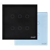 Interruptor Inteligente Wifi 6 Botões 4x4 Smart Touch Alexa