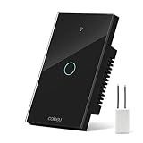 Interruptor Inteligente WiFi Interruptor Smart Sem Fio Doméstico Multifuncional Controle Remoto De Eletrodomésticos Por Celulares Interruptor Cronometrado Preto MB301 Sem Neutro 