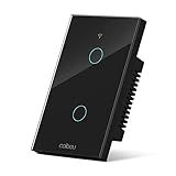 Interruptor Inteligente WiFi Interruptor Smart Sem Fio Doméstico Multifuncional Controle Remoto De Eletrodomésticos Por Celulares Interruptor Cronometrado Preto MB302 Com Neutro 