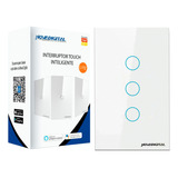 Interruptor Inteligente Wifi Novadigital 3 Botões Touch Tuya Smart Life Alexa Google Smart 110v 220v Branco