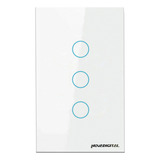 Interruptor Inteligente Wifi Novadigital Lite s 1 2 3 4 3 Botões Touch Tuya Smart Life Alexa Branco