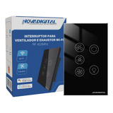 Interruptor Inteligente Wifi Ventilador Exaustor Novadigital Tuya Smart Life Alexa 110v 220v Bivolt Preto