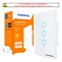 Interruptor Inteligente Zigbee Novadigital 3 Botões Touch Tuya Smart Life Alexa Google 110v 220v Branco