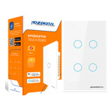 Interruptor Inteligente Zigbee Novadigital 4 Botões Touch Alexa Google Tuya Smart Life 110v 220v Branco