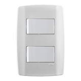 Interruptor Simples Duplo Branco 4x2 10a 250v Slim Ilumi