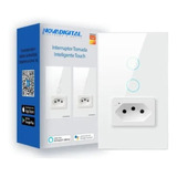 Interruptor Touch 2 Botões 1 Tomada Inteligente Br Wi fi 