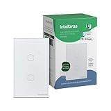 Interruptor Touch Inteligente Compatível Com Alexa Com 2 Teclas EWS 1002 Branco Intelbras