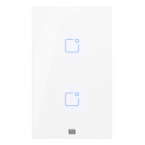 Interruptor Touch Wi fi Rf Com Placa 4x2 Whome 2 Branco