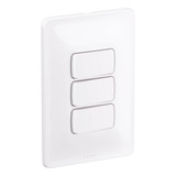 Interruptor Triplo Legrand Pial Zeffia Branco 4x2 Completo