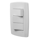 Interruptor Triplo Simples Espelho 3 Teclas Slim Ilumi 8019