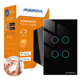 Interruptor Zigbee Inteligente 4 Botões Alexa Novadigital