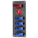 Interruptores De Alternância Automotivos Painéis De Balancim 6 Em 1 Carro De Corrida Painel De Interruptor De Ignição Automática Kit De Controle Do Botão De Partida Do Motor 12V