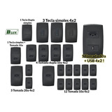 Interruptores E Tomads Usb Blux Grafite Casa Completa 25pçs